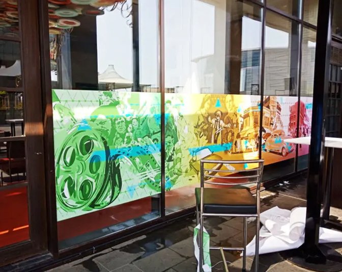 Standee and glass film