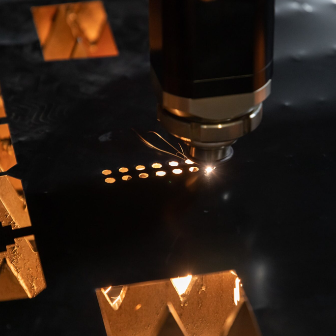 Gold Sheet Cutting Work